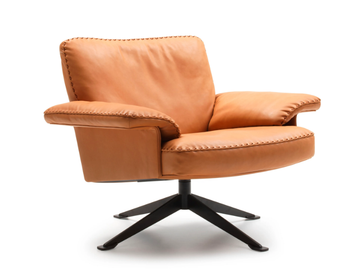 DS-31 LACE - Trestle-based leather armchair with armrests by de Sede - view 2